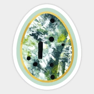 Art Acrylic artwork abstract Easter Egg Sticker